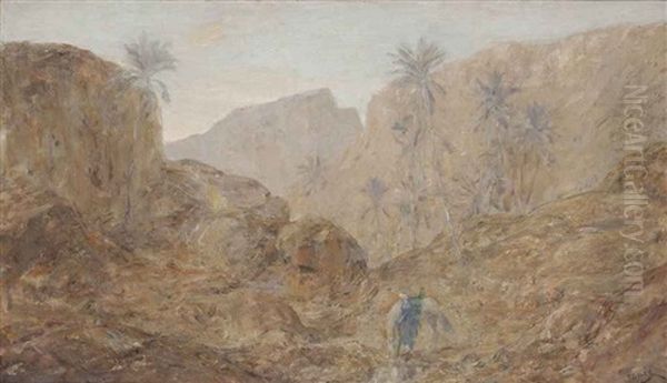 Berglandschap Oil Painting by Marius Bauer