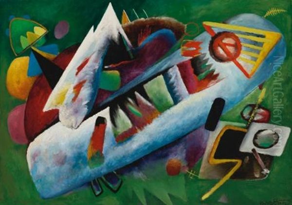 Concentric Oil Painting by Rudolf Bauer