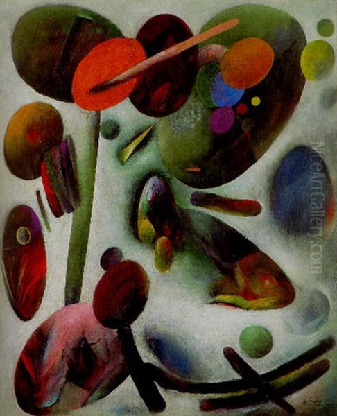 Larghetto Oil Painting by Rudolf Bauer