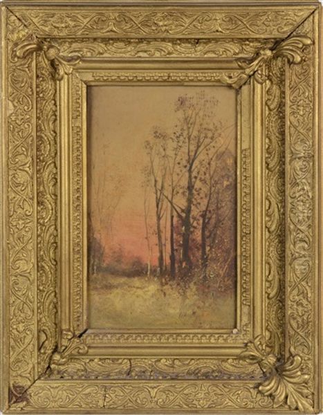 Evening Landscape With Trees Oil Painting by Paul Baum