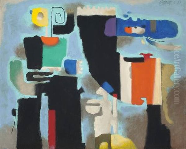 Kessaua Statuarisch Oil Painting by Willi Baumeister