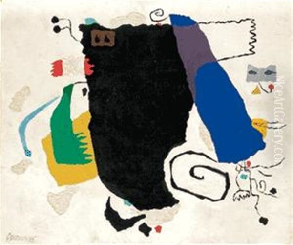 Fantom Oil Painting by Willi Baumeister