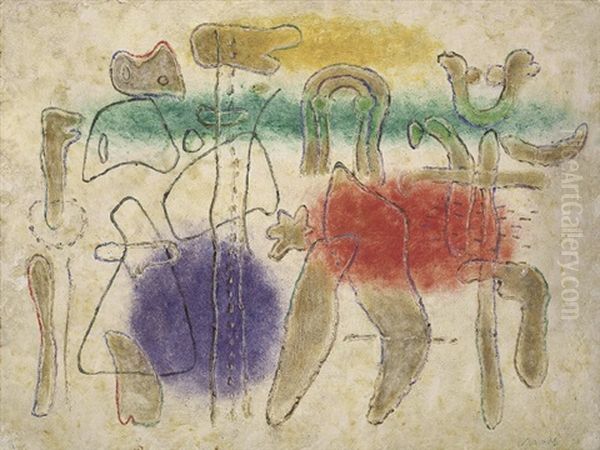 Humoreske Oil Painting by Willi Baumeister