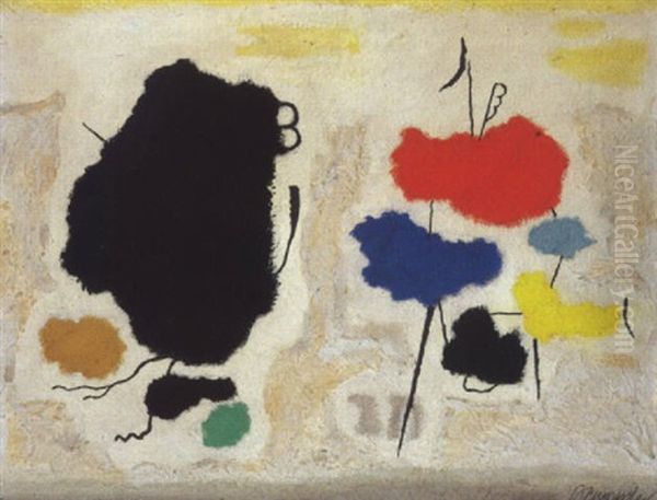 Metaphysische Landschaft Oil Painting by Willi Baumeister