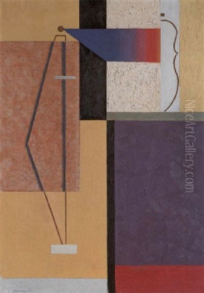 Flachen (der Maler) Ii Oil Painting by Willi Baumeister