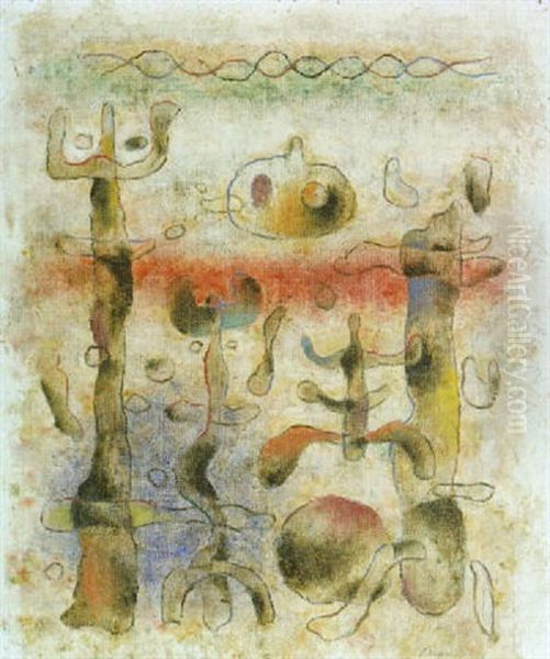 Nautisch Oil Painting by Willi Baumeister