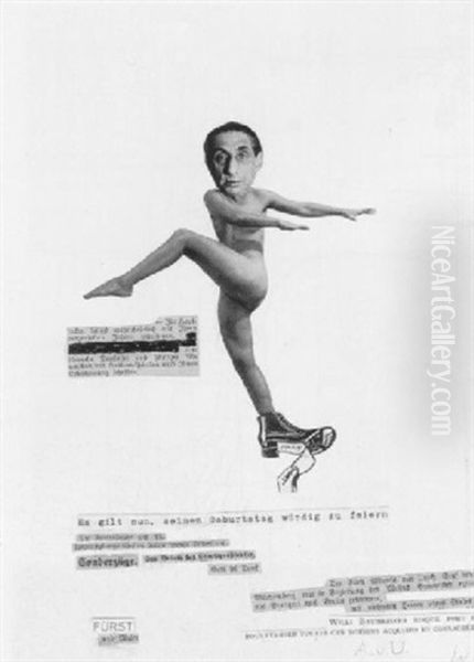 Collage Fur Alfred Flechtheim Oil Painting by Willi Baumeister