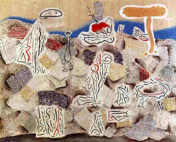 Wachstum Der Kristalle I Oil Painting by Willi Baumeister