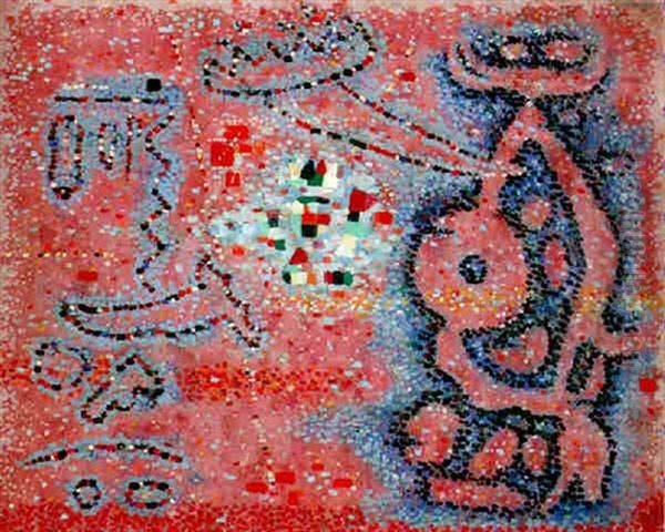 Palast-mosaik Oil Painting by Willi Baumeister