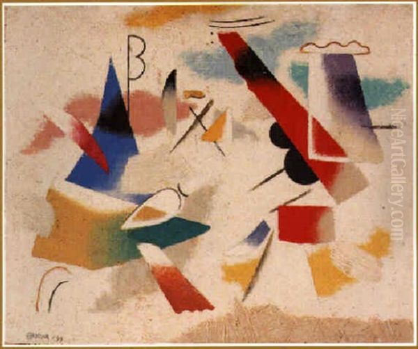 Komposition Oil Painting by Willi Baumeister