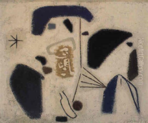 Rudiment I Oil Painting by Willi Baumeister