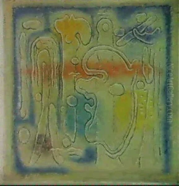 Jacques Callot Gewidmet 1 Oil Painting by Willi Baumeister