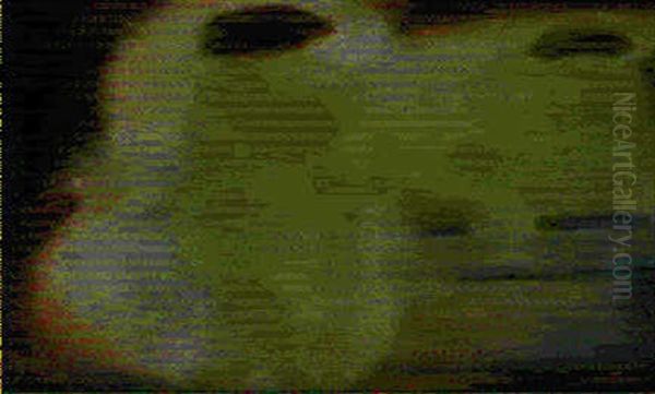 Zwei Weibliche Akte, Einander Gegenuber Stehend Oil Painting by Willi Baumeister