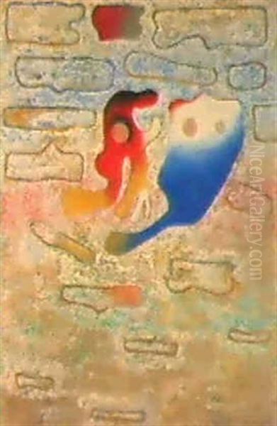 Linien Und Lasuren I Oil Painting by Willi Baumeister