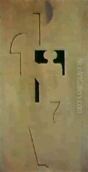 M 2 Auf Grau Oil Painting by Willi Baumeister