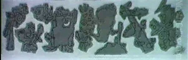 Gravour-fries (ii) Oil Painting by Willi Baumeister