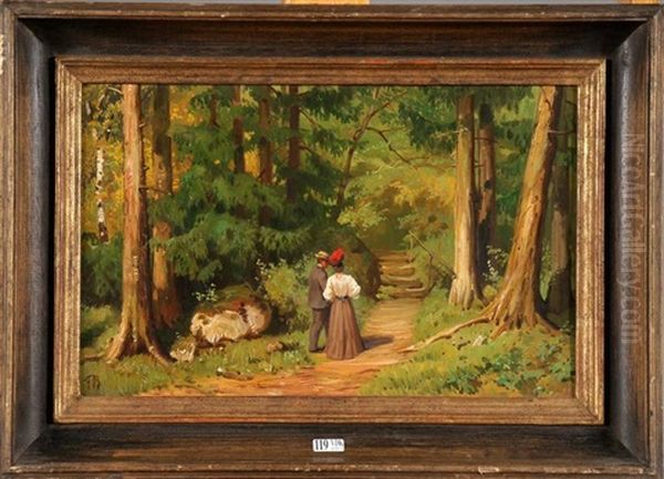 Balalde En Foret Oil Painting by Fritz Bayerlein