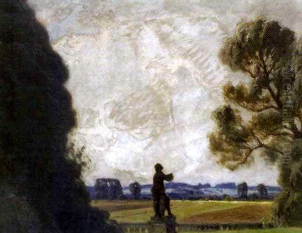 Park Von Possenhofen Oil Painting by Fritz Bayerlein