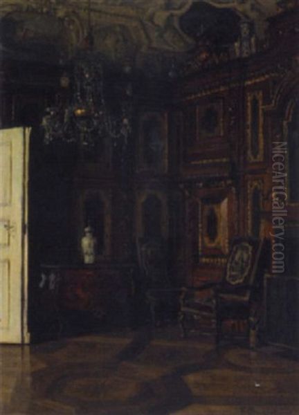 Barockzimmer Oil Painting by Fritz Bayerlein