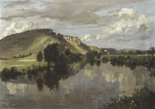Partie Aus Kallmunz Oil Painting by Fritz Bayerlein