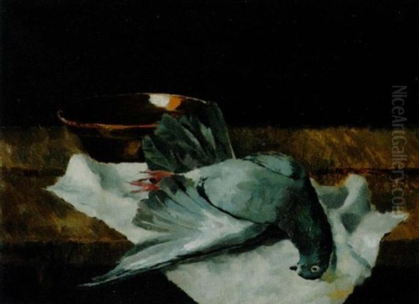 Stilleben Mit Taube Oil Painting by Clara Princesse de Bayern