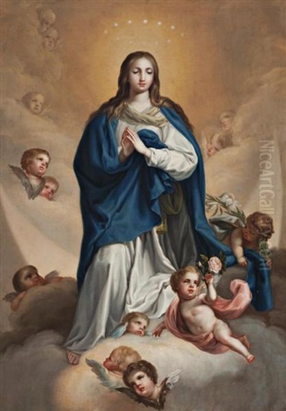 Inmaculada Oil Painting by Francisco Bayeu Y Subias
