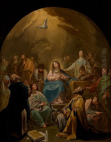 Pentecostes Oil Painting by Francisco Bayeu Y Subias