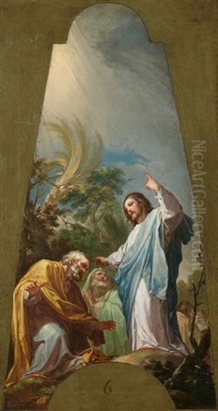 La Vocacion De San Pedro Oil Painting by Francisco Bayeu Y Subias