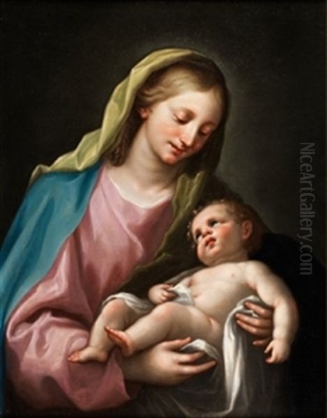 Virgen Con Nino Oil Painting by Francisco Bayeu Y Subias