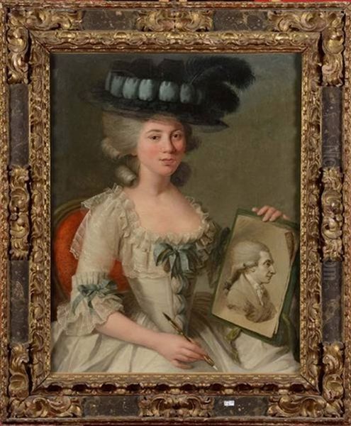 Portrait D'une Femme Peintre Oil Painting by Francisco Bayeu Y Subias
