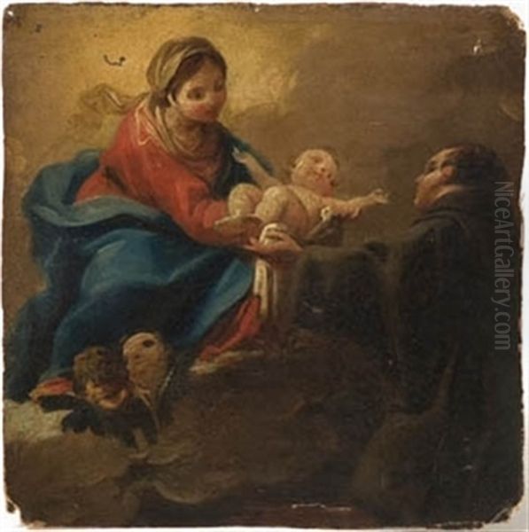 Aparicion De La Virgen A Sto Domingo Oil Painting by Francisco Bayeu Y Subias