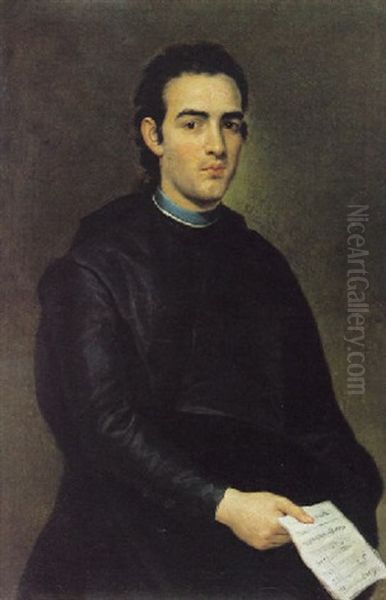 Retrato De Don Tomas Dobon Oil Painting by Francisco Bayeu Y Subias