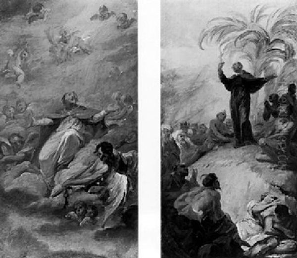 The Apotheosis Of Saint Peter Preaching Oil Painting by Francisco Bayeu Y Subias