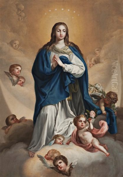 Inmaculada Oil Painting by Manuel, Fray Bayeu Y Subias