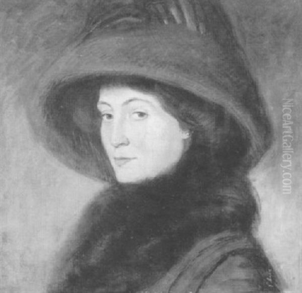 Damenbildnis Oil Painting by Franz von (Choisy Le Conin) Bayros