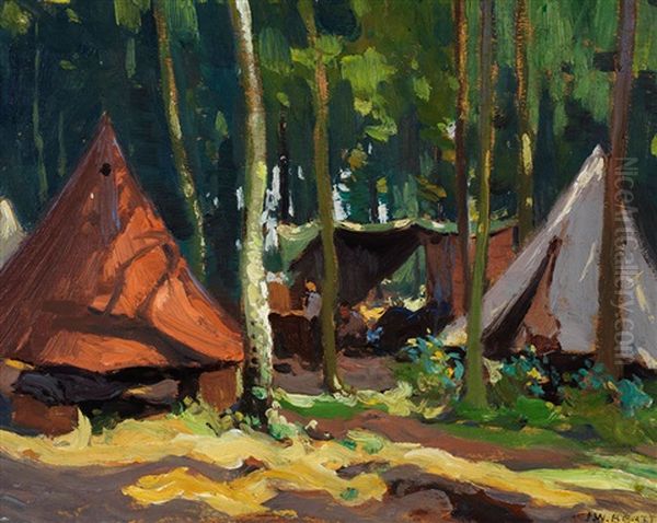 A Souvenir Of August 1918 Oil Painting by John William Beatty