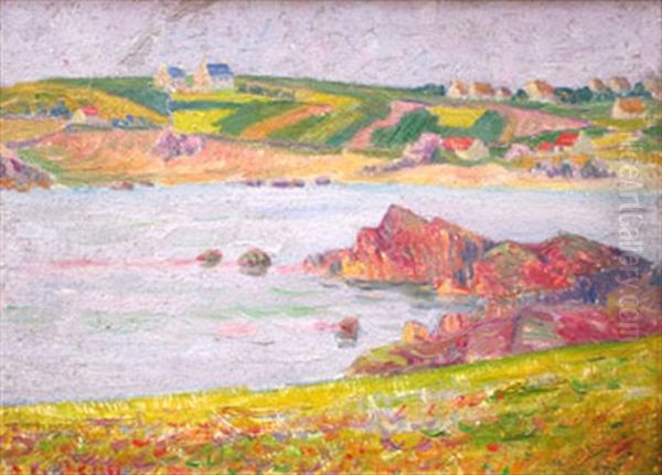 Paysage Marin Du Golfe Du Morbihan Oil Painting by Alcide-Marie le Beau
