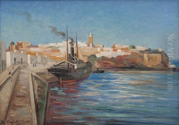 Vue De Rabat. Oil Painting by Romeo Charles Aglietti