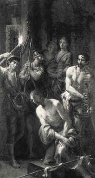 La Decollation De Saint Jean Baptiste Oil Painting by Claudio Francesco Beaumont