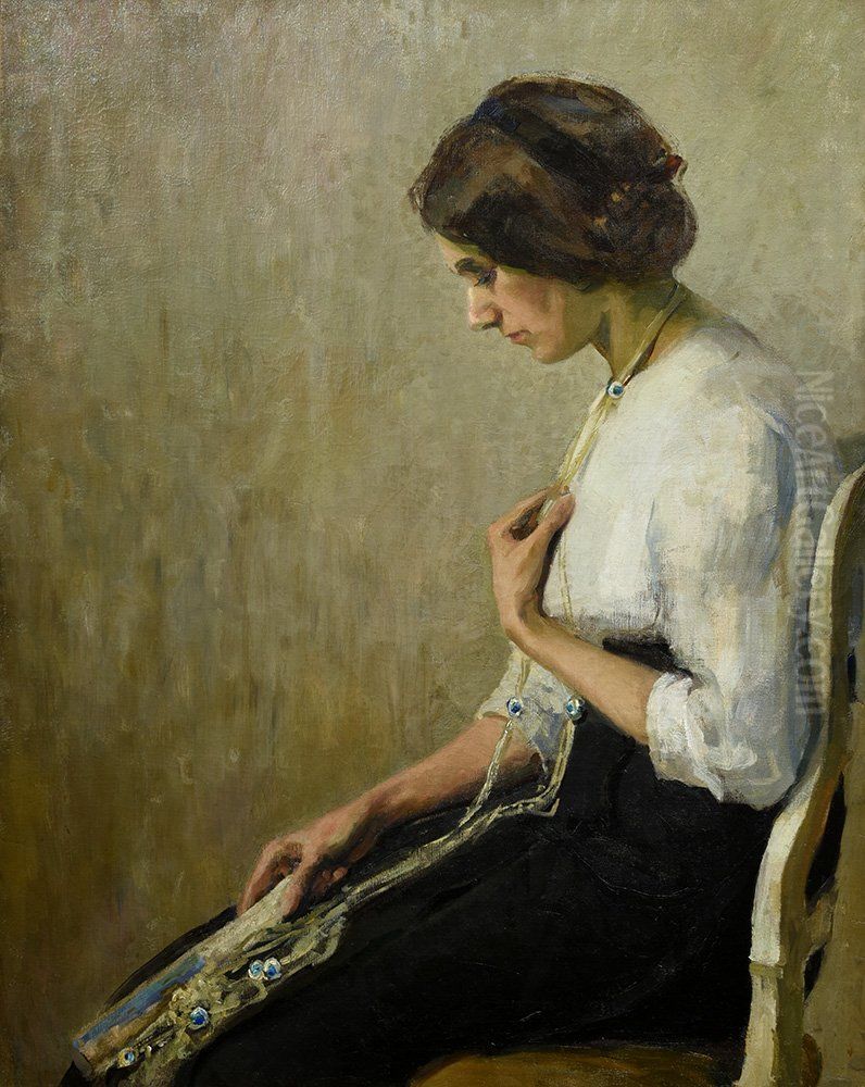 Portrait Of A Young Woman Oil Painting by Cecilia Beaux