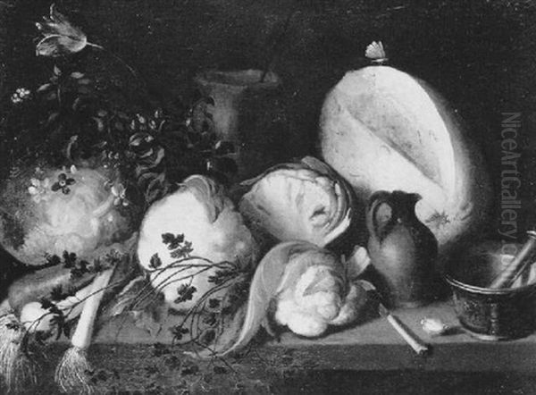 Kuchenstilleben Oil Painting by Jacob Samuel Beck