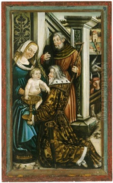 Die Anbetung Der Konige Oil Painting by Leonhard Beck