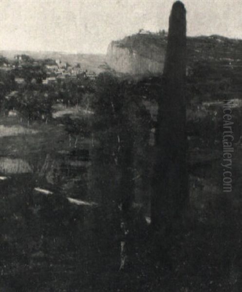 Das Dorf An Sudlicher Kuste Oil Painting by Benno Becker