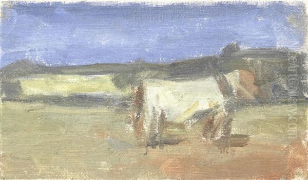 Workers In The Field Oil Painting by Harry Becker