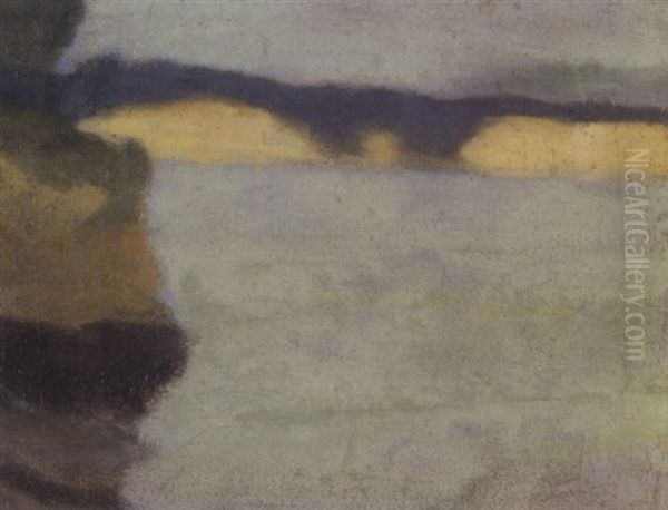 Half Moon Bay, Beaumaris Oil Painting by Clarice Marjoribanks Beckett