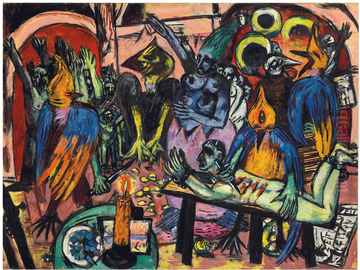 Holle Der Vogel Oil Painting by Max Beckmann