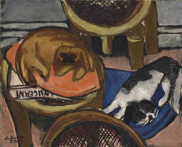Hunde Oil Painting by Max Beckmann