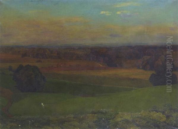 Voralpenlandschaft Oil Painting by Giulio Beda