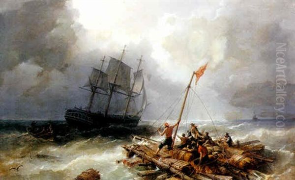 The Rescue Oil Painting by Richard Bridges Beechey
