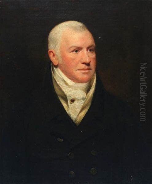 A Portrait Of Presumably Captain Mears Oil Painting by Sir William Beechey